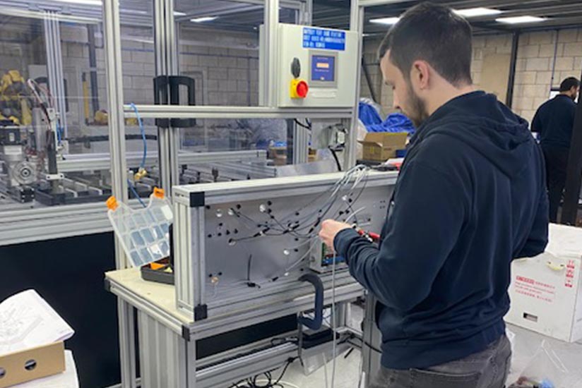 Engineer working on one of our engineering laser marking systems.